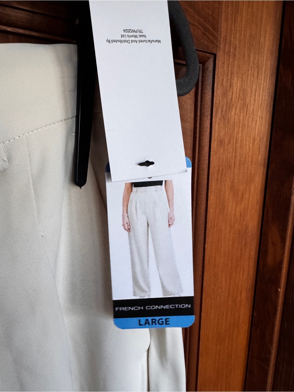 66. French Connection High-Waist Wide-Leg Trousers in Cream - Picture 5 of 13